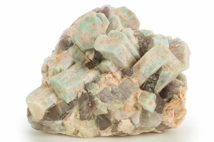 Amazonite Crystal Cluster w/ Smoky Quartz - Colorado #317863
